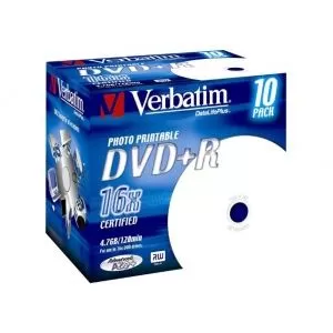 DVD+R Azo Printable 16X 4.7GB Jewel Case 10 pret pe buc