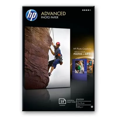 Hartie Fotografica HP Advanced Glossy 25 foi 10 x 15 cm borderless