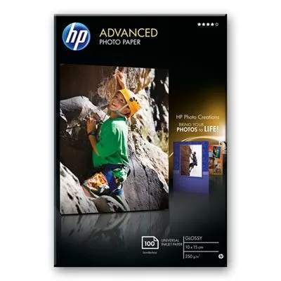 Hartie Fotografica HP Advanced Glossy 100 foi 10 x 15 cm borderless