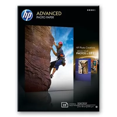 Hartie Fotografica HP Advanced Glossy 25 foi 13 x 18 cm borderless