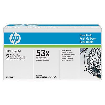 Cartus Laser HP Q7553X Dual Pack Negru