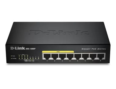 Switch D-Link DGS-1008P fara management cu PoE 8x1000Mbps-RJ45 (4 PoE)