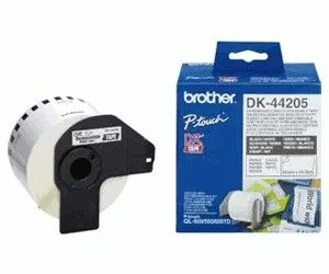 Bandă continuă de hÃ¢rtie Brother DK44205  62 mm x 30 48 m  negru/alb