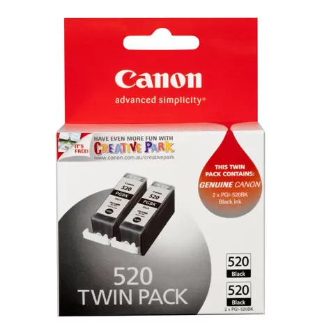 Pachet 2 Cartuse Inkjet Canon PGI-520 Black