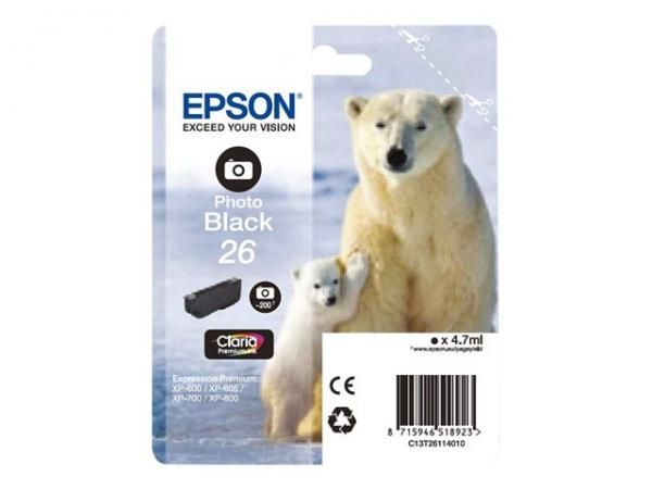 Cartus Inkjet Epson 26 Photo Black T2611