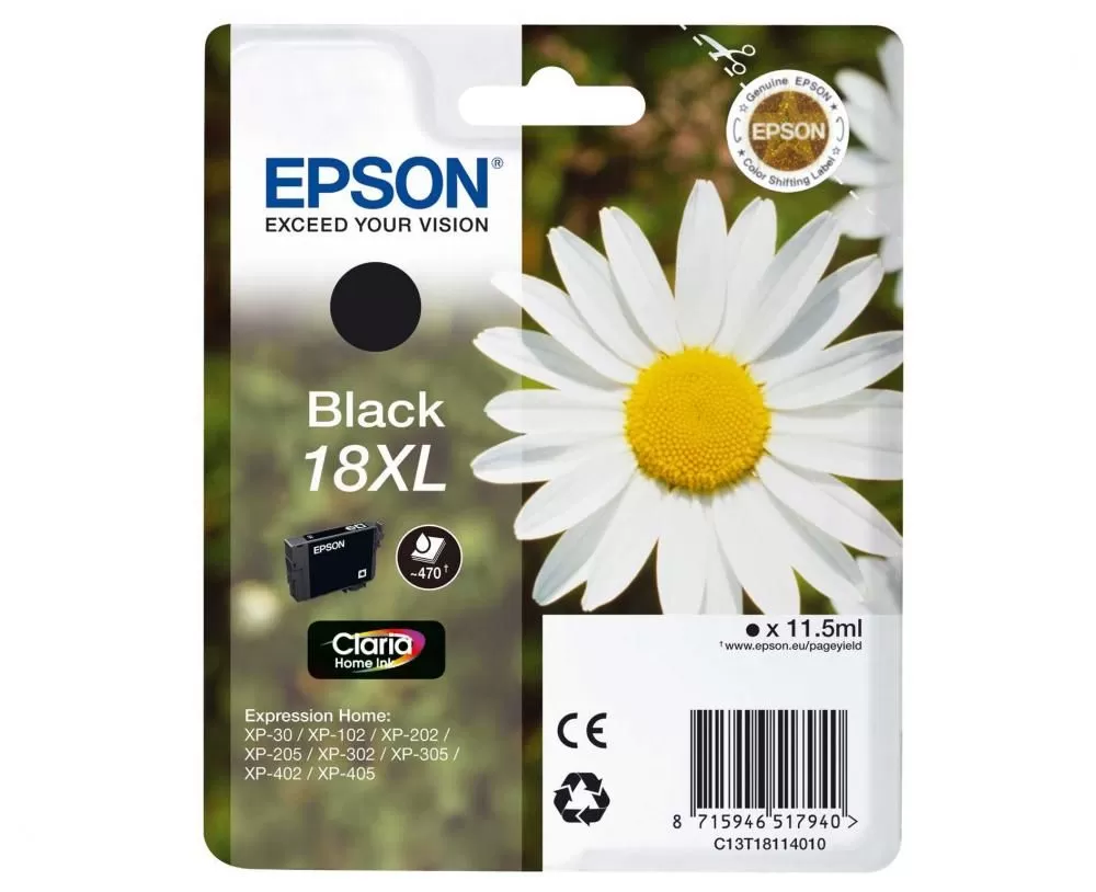 Cartus Inkjet Epson 18XL Black T18114010