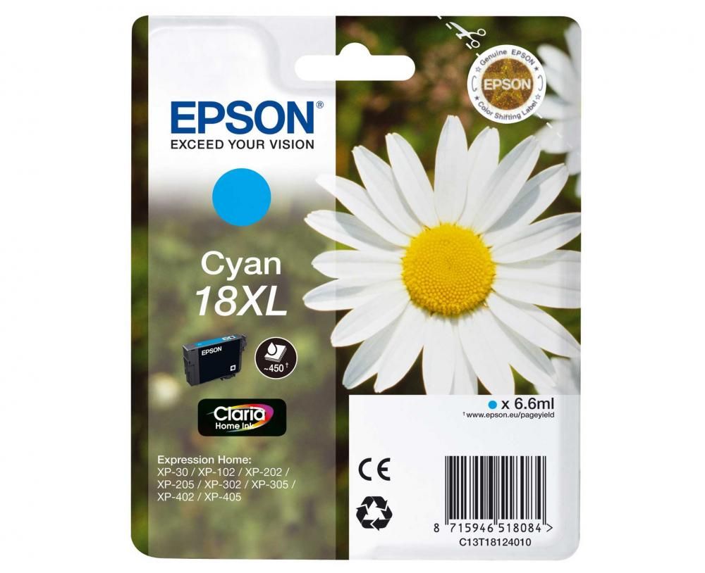 Cartus Inkjet Epson 18XL Cyan T18124010