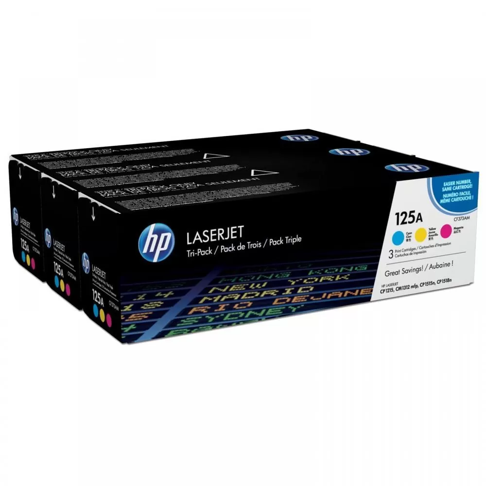 Toner HP 125A CYM Tri-Pack LaserJet