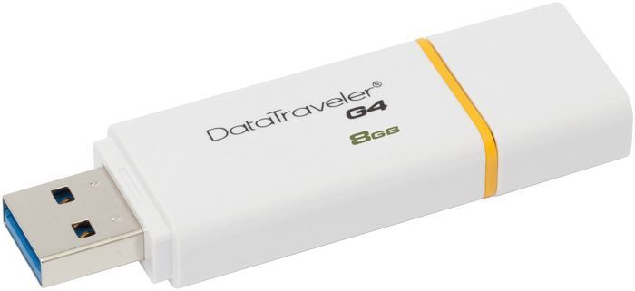 Flash USB Kingston 8GB USB 3.0 DataTraveler I G4 white/yellow EAN: 740617220445