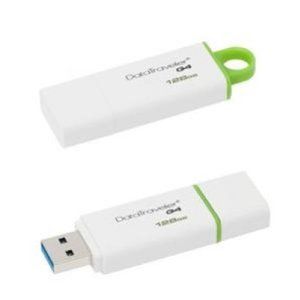 Flash USB Kingston 128GB USB 3.0 DataTraveler I G4 white/green EAN: 740617220483