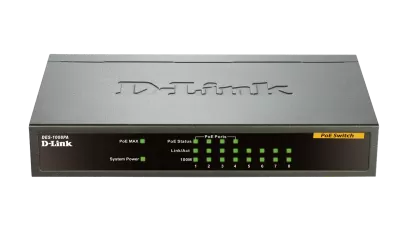 Switch D-Link DES-1008PA  fara management  cu PoE  8x100Mbps-RJ45 (4xPoE+)