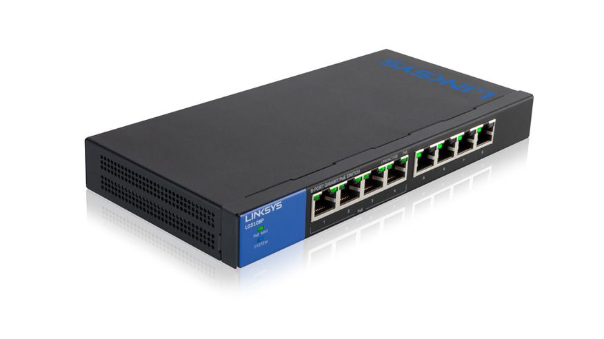 Switch Linksys LGS108P fara management cu PoE 8x1000Mbps-RJ45 (4xPoE+)