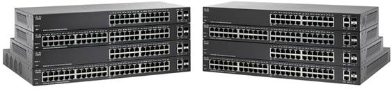Switch Cisco SF220-24 cu management fara PoE 24x100Mbps-RJ45 + 2x1000Mbps-RJ45 (sau 2xSFP)