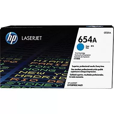 Cartus toner Cyan HP 654A pentru Color LaserJet Enterprise M651 15k