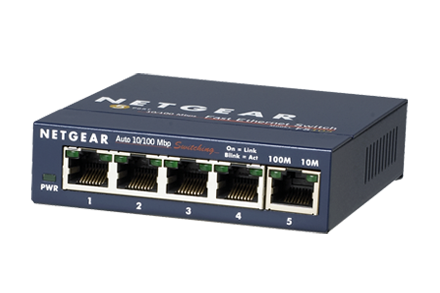 Switch Netgear FS105 fara management fara PoE 5x100Mbps-RJ45