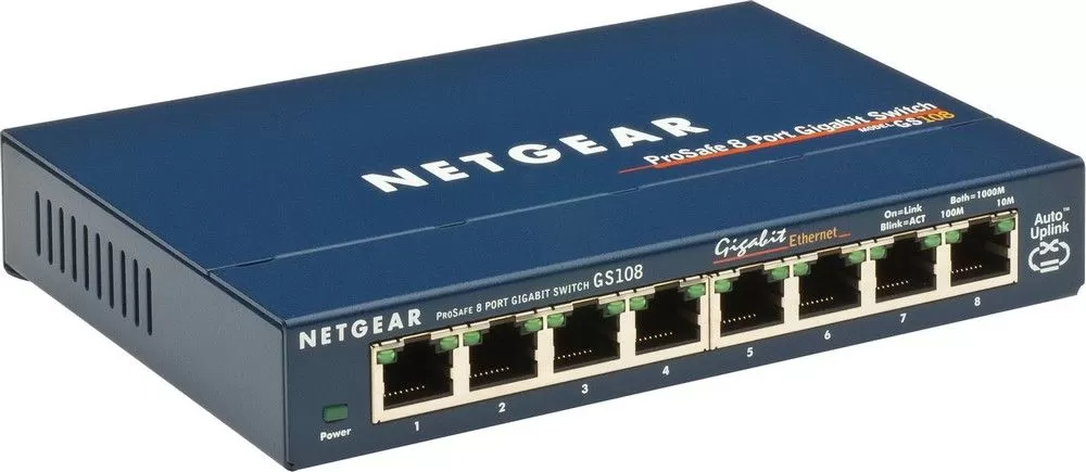 Switch Netgear GS108GE fara management fara PoE 8x1000Mbps-RJ45