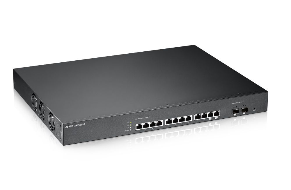 Switch ZyXEL XS1920 cu management fara PoE 10x10Gigabit-RJ45 + 2xSFP+ (10GbE) sau 2x10Gigabit-RJ45