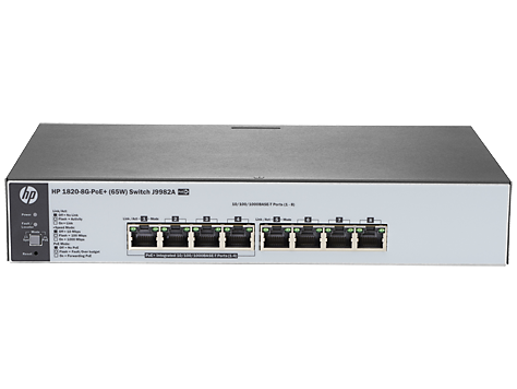 Switch HP 1820-8G-POE+ cu management cu PoE 8x1000Mbps-RJ45 (4xPoE+)