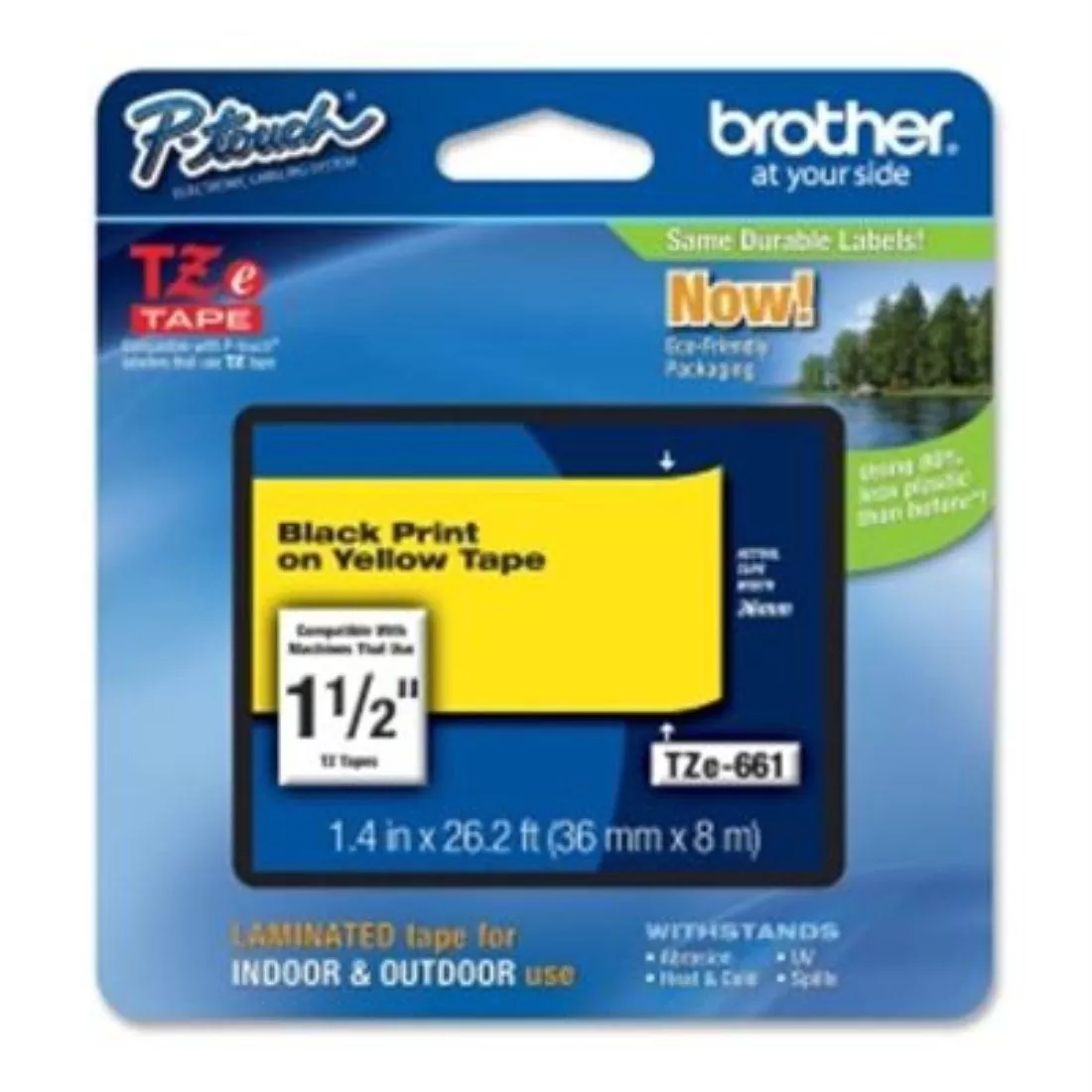 Banda laminata Brother TZE-661  36mm negru/galben