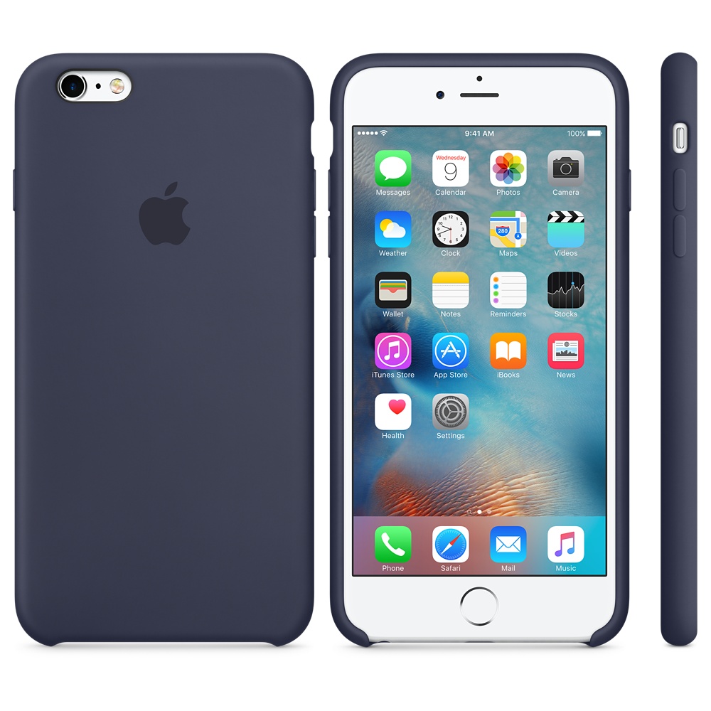 Husa Apple Silicone Case pentru iPhone 6s Plus Albastru Midnight