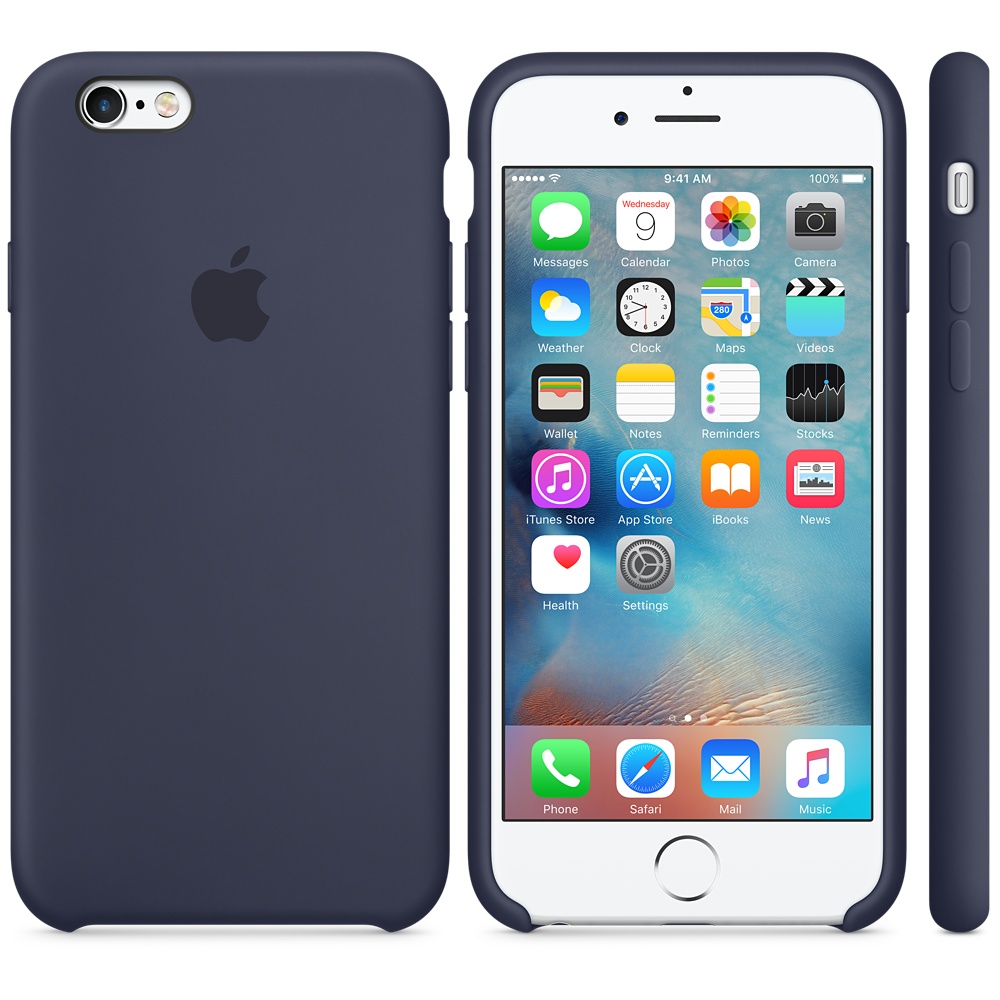 Husa Apple Silicone Case pentru iPhone 6s Albastru Midnight