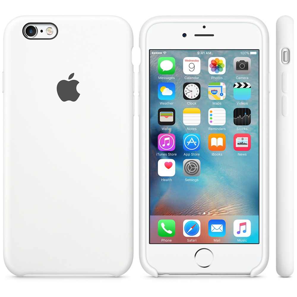 Husa Apple Silicone Case pentru iPhone 6s Alb