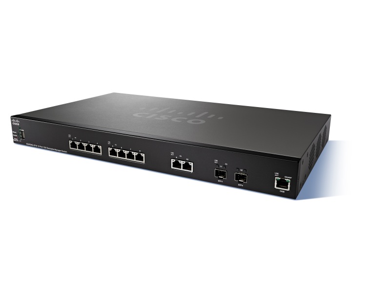 Switch Cisco SG350XG-2F10 cu management fara PoE 12x10GbE-RJ45 + 2x10GbE-RJ45 (sau 2xSFP+ (10GbE))