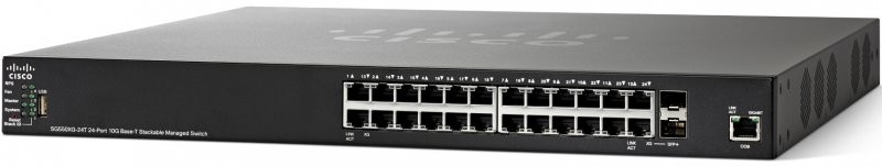 Switch Cisco SG550XG-24T cu management fara PoE 24x10GbE-RJ45 + 2x10GbE-RJ45 (sau 2xSFP+ (10GbE))