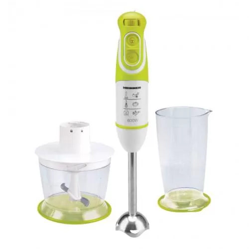 Blender de mana Heinner HB-600  600W  5 viteze  Alb/Verde