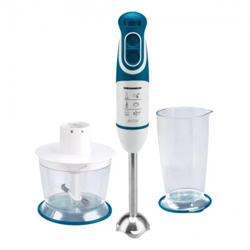 Blender de mana Heinner HB-600  600W  5 viteze  Alb/Albastru