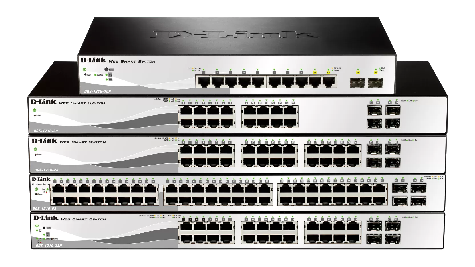 Switch D-Link 28 porturi Gigabit Smart PoE+ 4 porturi SFP