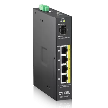 Switch ZyXEL RGS100-5P 4xGbE 1xSFP PoE+ fara management