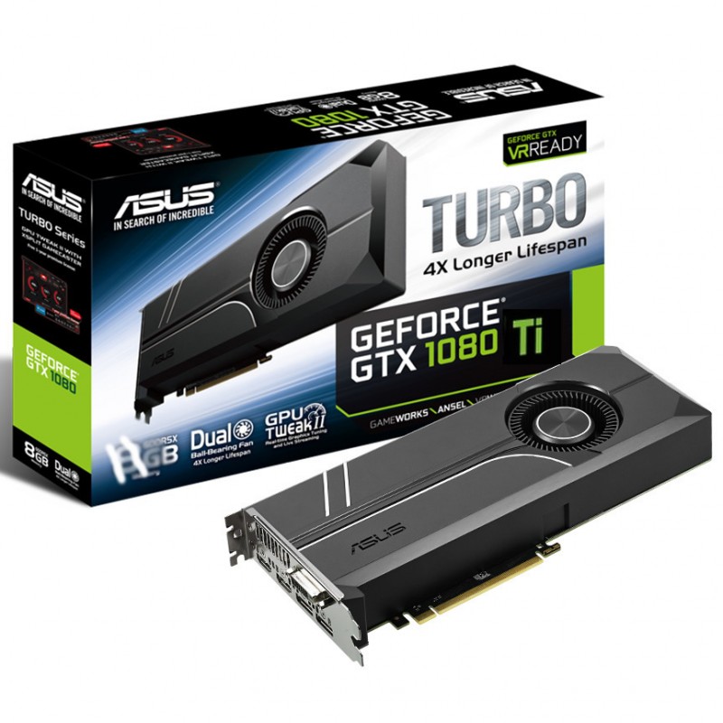 Placa Video ASUS GeForce GTX 1080Ti Turbo Edition 11GB GDDR5X 352 biti