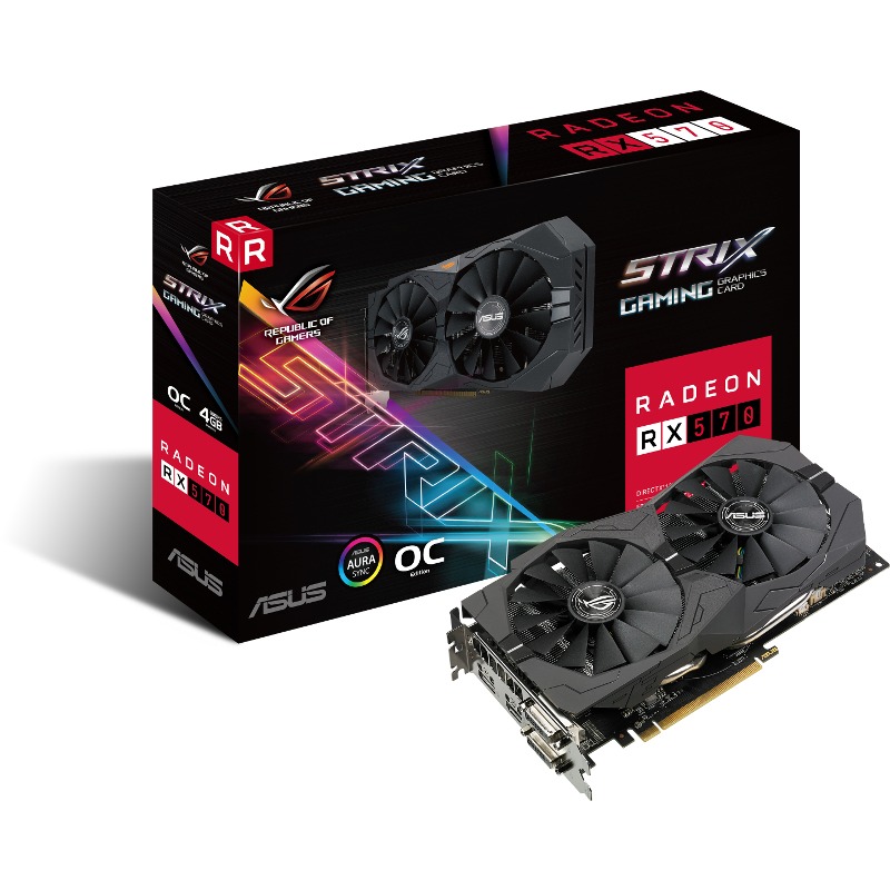 Placa Video ASUS AMD ROG Strix RX 570 OC Gaming 4GB GDDR5 256 biti