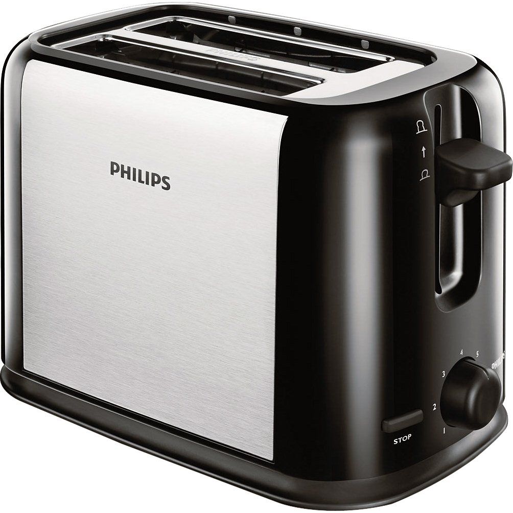 Prajitor de paine Philips Daily Collection HD2586/20 950W Negru/Argintiu