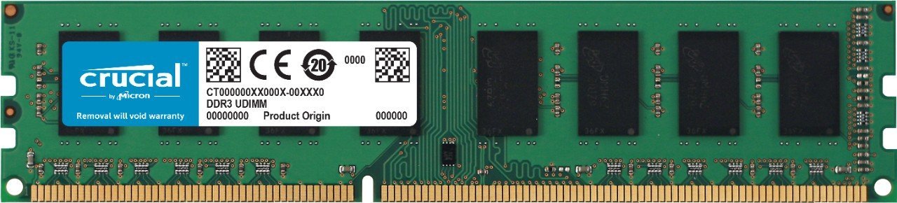 Memorie Desktop Crucial CT51264BD186DJ 4GB (1 x 4GB) DDR3L 1866 MHz CL13