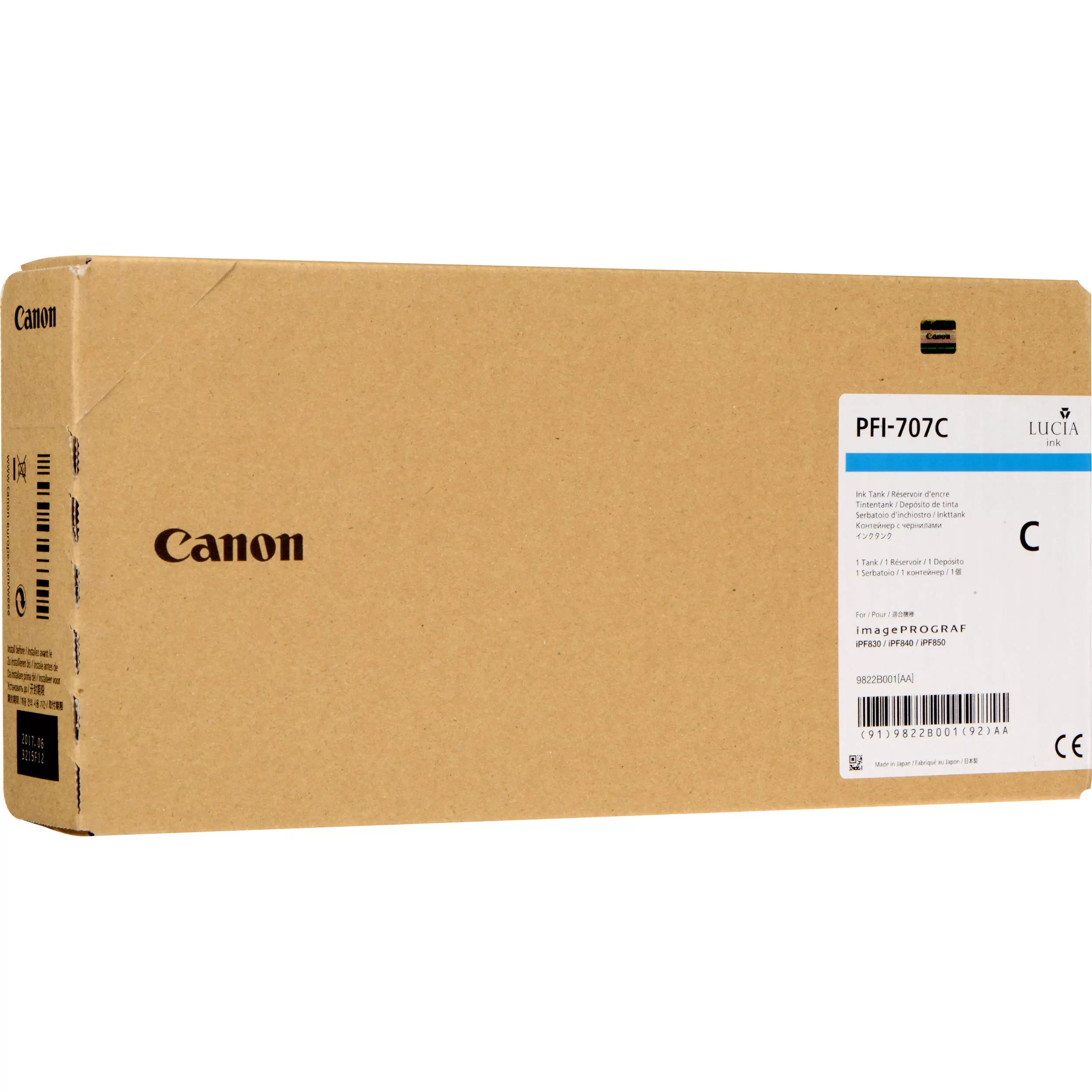 Cartus Inkjet Canon PFI-707C Cyan 700ml