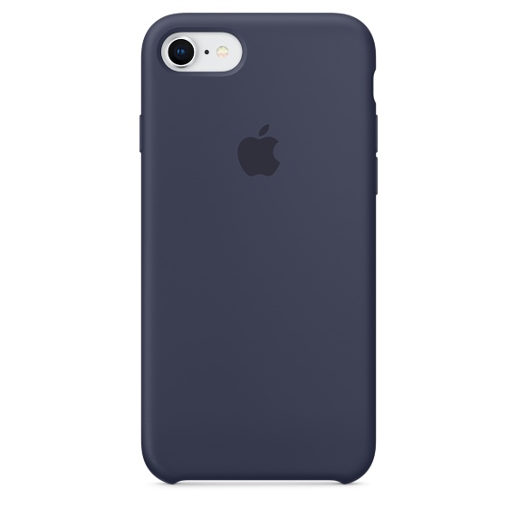 Capac protectie spate Apple Silicone Case pentru iPhone 7 / 8 Midnight Blue