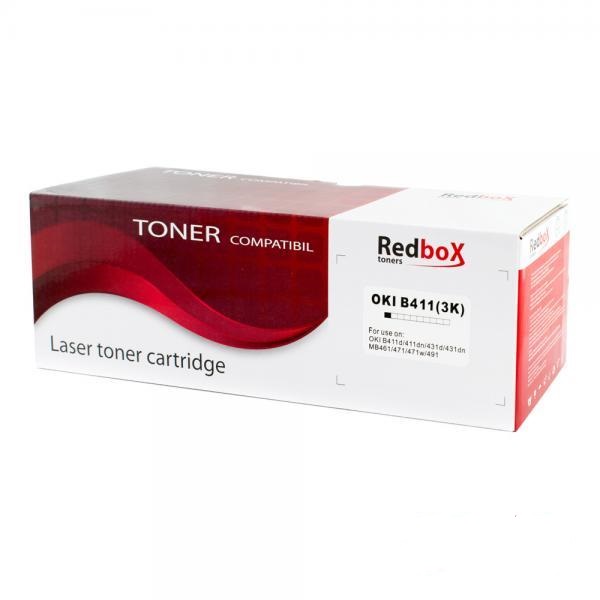 Cartus Toner Redbox Compatibil pentru OKI B411D 3000 pagini Black