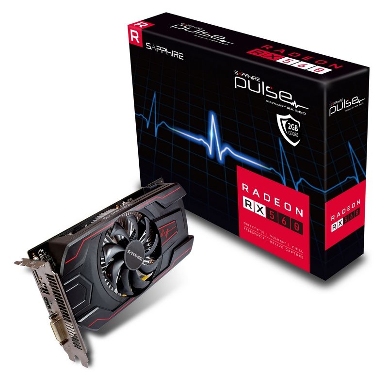 Placa Video Sapphire Radeon PULSE RX 560 2GB GDDR5 128 biti