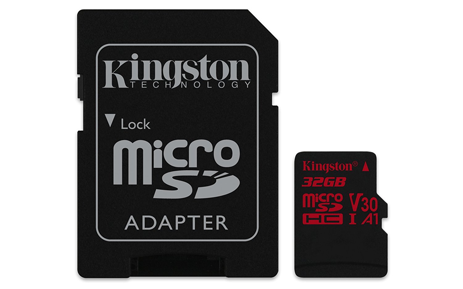 Card de memorie Kingston microSDHC Canvas React 32GB Clasa 10 UHS-I U3 Adaptor SD