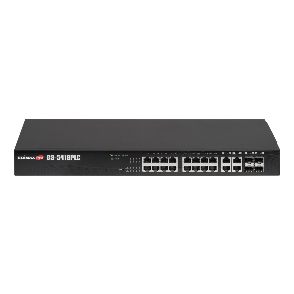 Switch Edimax GS-5416PLC cu management cu PoE 16x1000Mbps-RJ45 (PoE) + 4xSFP