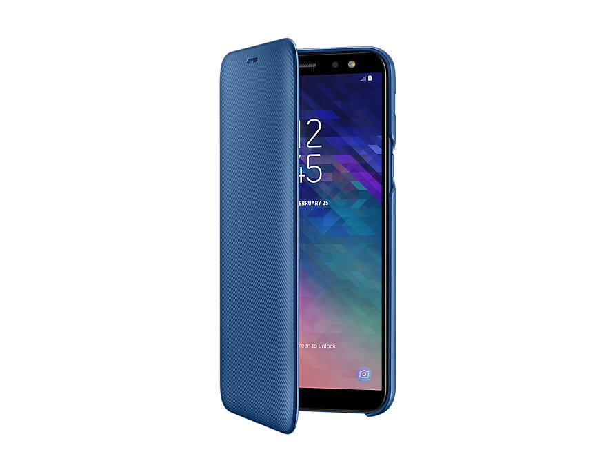 Husa Flip Samsung Wallet Cover Samsung EF-WA600 pentru Galaxy A6 2018 (A600) Blue