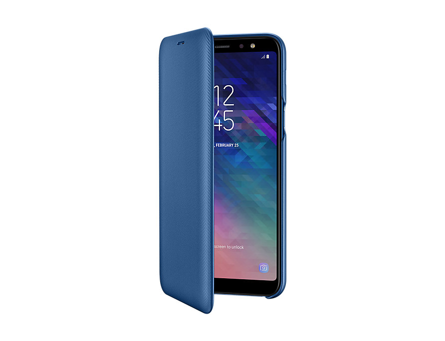 Husa Flip Samsung Cover EF-WA605 pentru Galaxy A6+ 2018 (A605) Blue