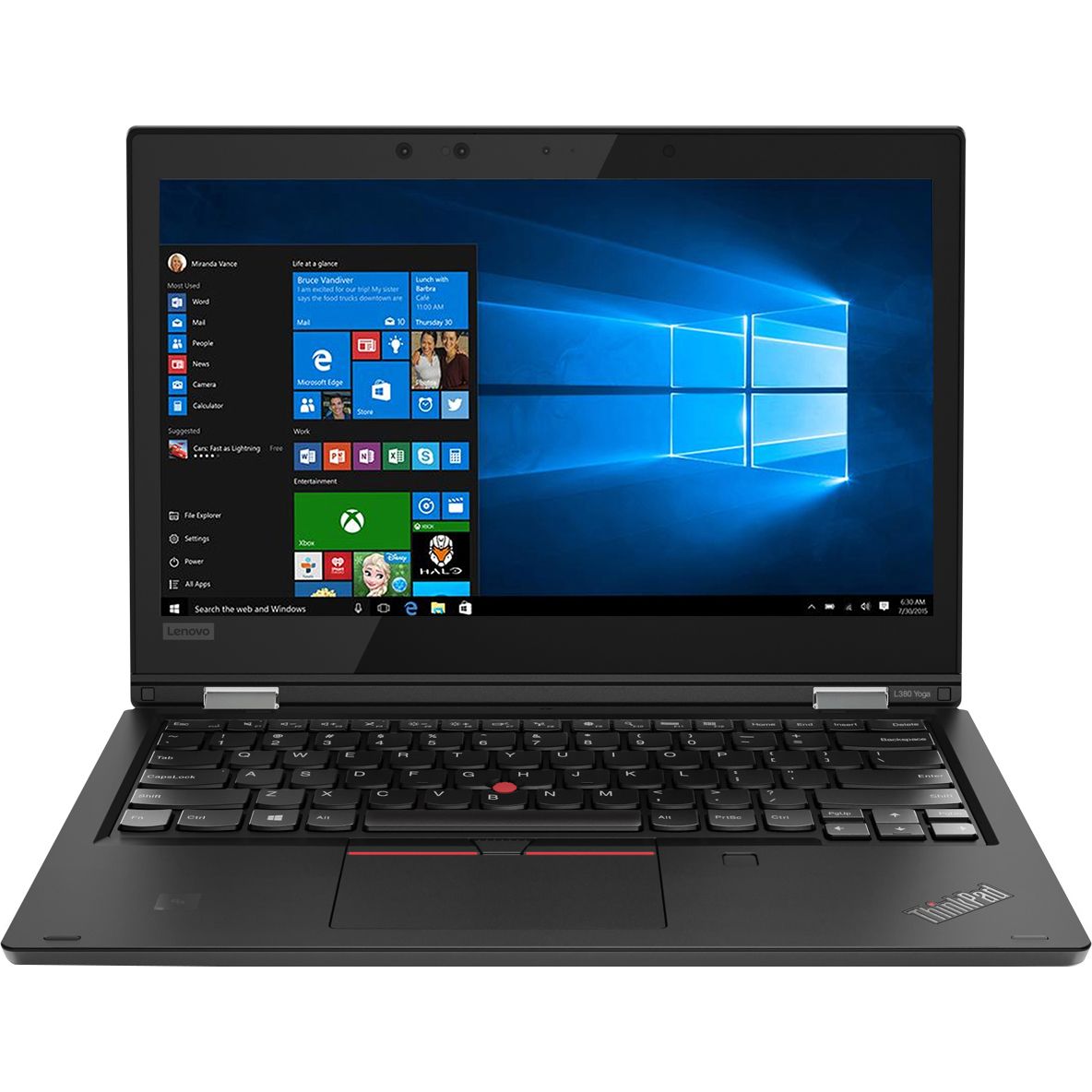 Ultrabook Lenovo ThinkPad L380 Yoga 13.3 Full HD Touch Intel Core i5-8250U RAM 8GB SSD 256GB Windows 10 Pro Negru