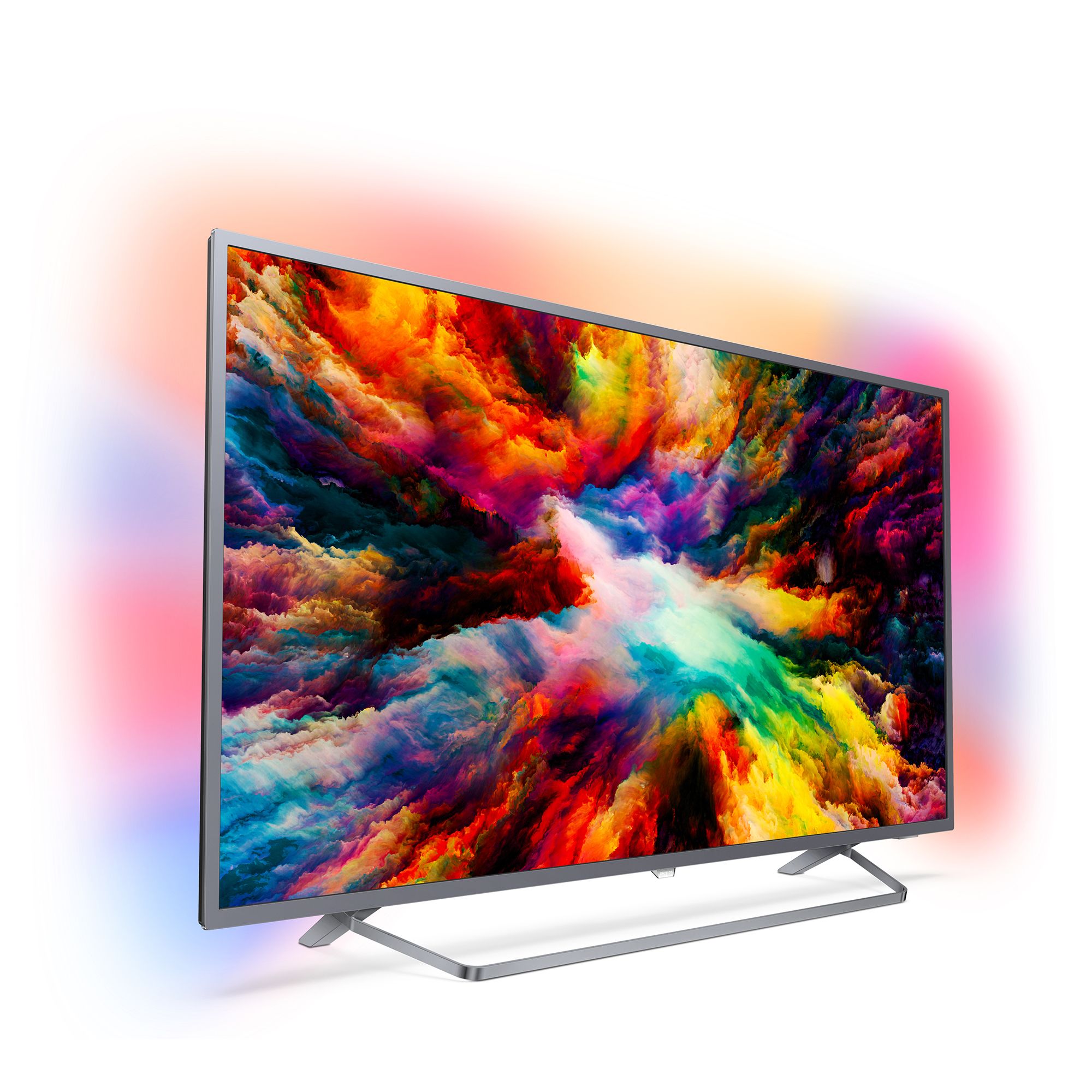Televizor LED Philips Smart TV 65PUS7303/12 Ambilight Android 164cm 4K Ultra HD Argintiu