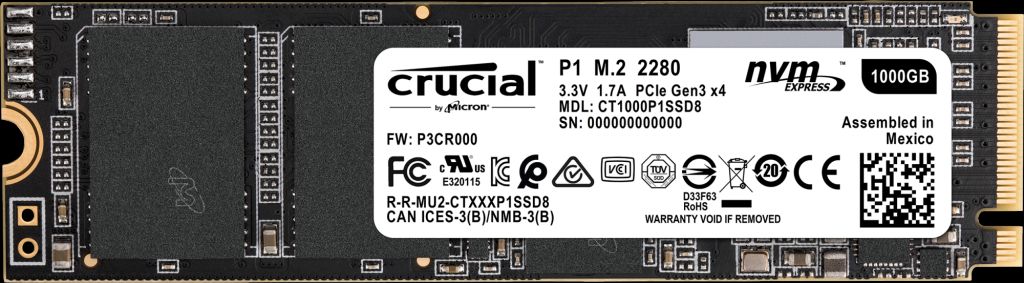 Hard Disk SSD Micron Crucial P1 1TB M.2 2280