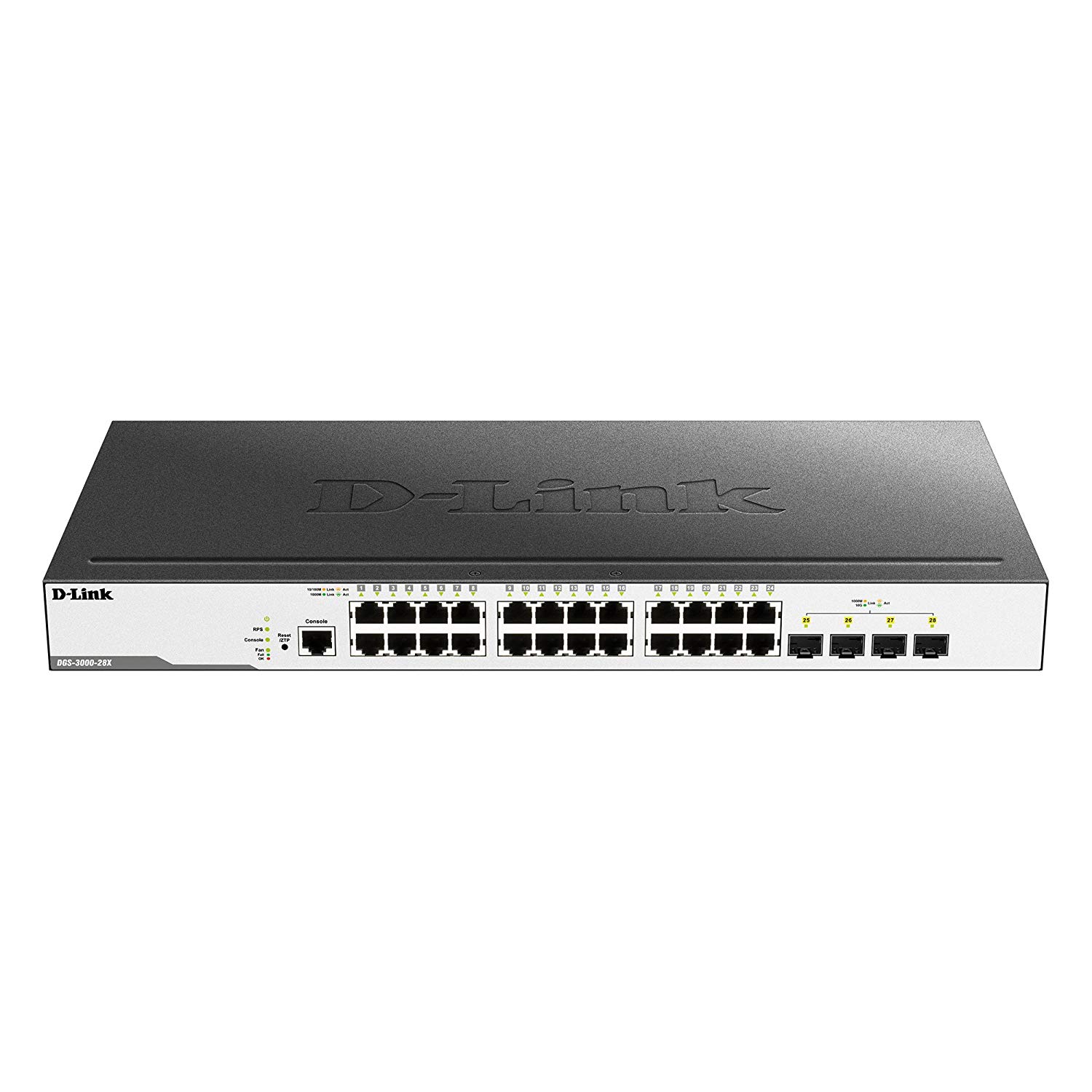 Switch D-Link DGS-3000-28X cu management fara PoE 24x1000Mbps-RJ45 + 4xSFP+