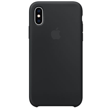 Capac protectie spate Apple Silicone Case pentru iPhone XS Black