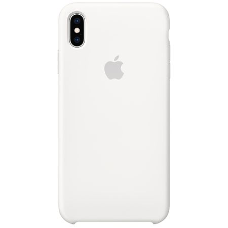 Capac protectie spate Apple Silicone Case pentru iPhone XS Max White